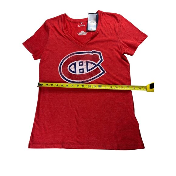 Montreal Canadiens Fanatics Women's V-Neck Short Sleeve T-Shirt Size Medium NWT - Picture 5 of 15